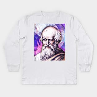 Archimedes Pink Portrait | Archimedes Artwork 8 Kids Long Sleeve T-Shirt
